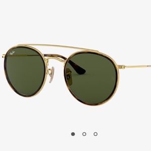 Ray ban unisex round double bridge sunglasses